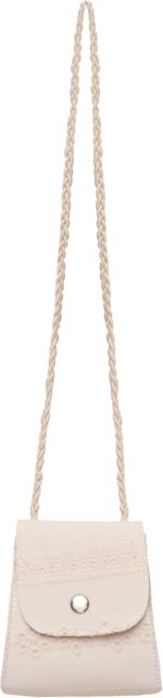 Lilax Toddler Girls' Long Sleeve Lace Embroidered Button Down Dress with Matching Bag - Image 4