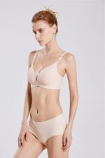 ZUMIY Nursing Maternity Bra Ultra Smooth, Seamless Pregnancy Breastfeeding Bra with Thin Cup Removable Pads, Natural Shape, Sleep Nursing Bralette - Image 2