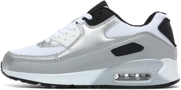 Padgene Men Women Running Shoes Sports Trainers Breathable Lightweight Sneakers Air Cushion Low Top Footwear Waking Fitness Lace up Shoes for Walking Gym Jogging Fitness Athletic Casual - Image 2