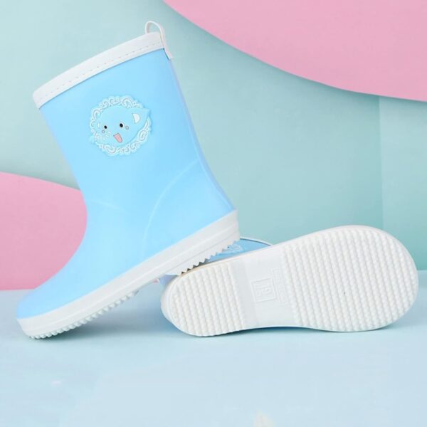 Girls 𝗪𝐞𝐥𝐥𝐢𝐞𝐬 Size 4 Blue Elephant Character Rain Shoes Children's Rain Shoes Boys and Girls Water Shoes Baby Rain Boots Water Boots Toddler Heels - Image 3