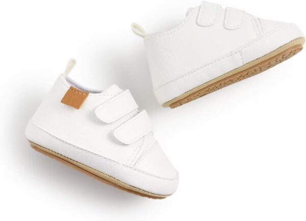 Baby Boys Girls Shoes Non-Slip Rubber Sole High-Top PU Leather Sneakers Infant First Walking Shoes Toddler Crib Shoes Newborn Loafers Flats. - Image 6