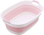Toddler Bath Tub Toddler Bath Foldable Baby Bath Travel Baby Bath Folding Pet Bathtub with Water Drain Plug - Small Pets Bathtub for Toddler Kids Bath Tub Bathing Tubs 0-36 Month