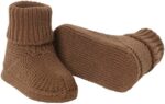 LAWKUL Baby Booties Newborn Babe First Walkers Non-Slip Stay On Boots Crib Shoes Sock Warm Knit Booties for Infant