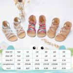 FUPPIA Girls Sandals Princess Open Toe Strappy Sandals Zipper Gladiator Flats Sandals Summer Flat Shoes - Image 5