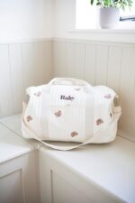 Maternity Labour Hospital Essentials Bag - Multi-Purpose Baby Changing & Pram Bag - Neutral Teddy Bear Print, Gender Neutral - Image 2