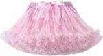 Alunsito Infant Baby Girl's Fluffy Tutu Skirt Toddler Tulle Birthday Party Tiered Princess Tutu Pettiskirt