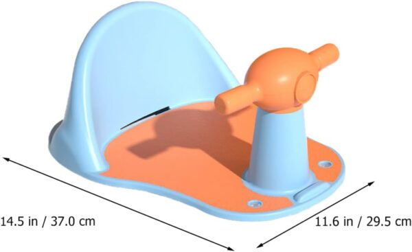 Kisangel Baby Bathtub Seat Baby Bathtub for Newborn Lightweight and Easy to Store Silent Blue Infant Shower Seat Backrest Support - Image 4