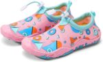 Mateju Kids Water Shoes for Kids Girls Boys, Unisex Toddler Swim Aqua Shoes Quick Dry Non-Slip Lightweight Barefoot Beach Shoes for Summer Swimming Pool Sport Surf, Geometric Patterns