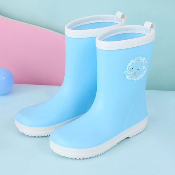 Girls 𝗪𝐞𝐥𝐥𝐢𝐞𝐬 Size 4 Blue Elephant Character Rain Shoes Children's Rain Shoes Boys and Girls Water Shoes Baby Rain Boots Water Boots Toddler Heels - Image 2