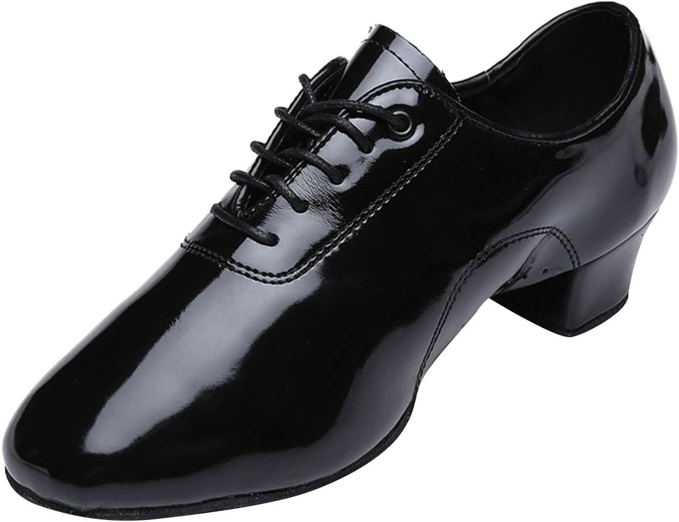 51nTBmTu-7L._AC_SL1500_.jpg Boy's Ballroom Dance Shoes Black Patent Leather Sole Tango Salsa Latin Character Shoe Oxfords Jazz Teaching Shoes - Image 1