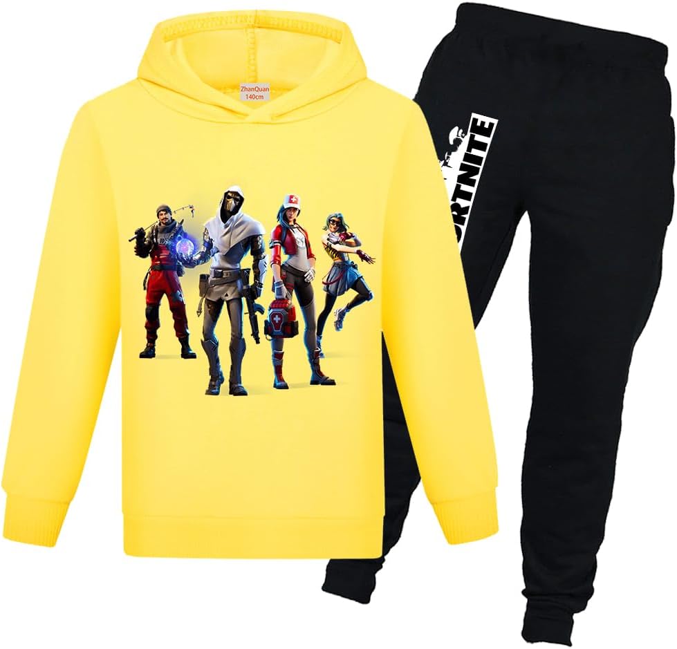 51oQkop6ajL._AC_SL1000_.jpg ZhanQuan Kids Tracksuit 2 Piece Set for Girls Boys Outfit 2 Piece Hoodie and Jogging Pants Clothes - Image 1