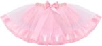 FYMNSI Baby Girl 1st Birthday Outfit Flower Printed Cotton Short Sleeve Romper Tutu Tulle Skirt Crown Headband 3pcs Set - Image 4