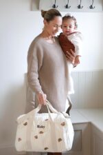 Maternity Labour Hospital Essentials Bag - Multi-Purpose Baby Changing & Pram Bag - Neutral Teddy Bear Print, Gender Neutral - Image 4