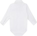 Freebily Baby Boys White Long Sleeve Bodysuit Shirt Romper Formal Suit Gentleman Outfit - Image 2