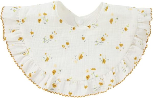 Nishine 4 pcs Unisex Baby Muslin Bandana Drool Bibs 360 Degree Rotatable Cotton Teething Feeding Drooling Bibs for Boy Girl - Image 4