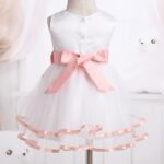 Baby Girls Floral Embroidered Flower Dress Wedding Pageant Christening Party Dress with Bloomers Outfit - Image 4