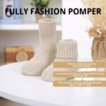 LAWKUL Baby Booties Newborn Babe First Walkers Non-Slip Stay On Boots Crib Shoes Sock Warm Knit Booties for Infant - Image 3