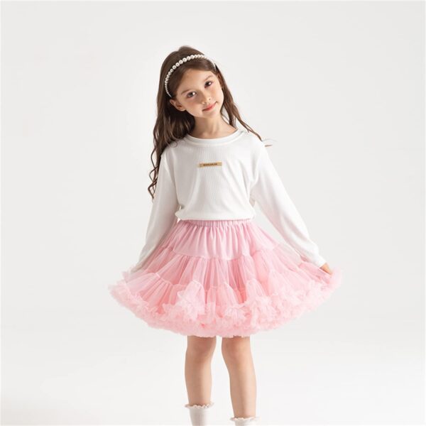 Alunsito Infant Baby Girl's Fluffy Tutu Skirt Toddler Tulle Birthday Party Tiered Princess Tutu Pettiskirt - Image 2