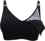 Maya Lux Comfort Bra - Pregnancy, Breastfeeding Bra with Reminder Clasp - Seamless Design - with Original BabyFocus Print - Use with Foam Pads or Breast Pads - Image 2