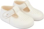Baypods, Baby Shoes for Boys & Girls, Soft Soled Pre Walker Shoes, Soft Faux Leather Baby Boys & Baby Girls Shoes, B625 T Bar Style Shoe with Hole Punch, Made in England
