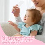 Baby Hair Brush and Comb Sets, New Born Baby Hair Brushes, Perfect Baby Registry Gift for Newborns(Pink) - Image 7