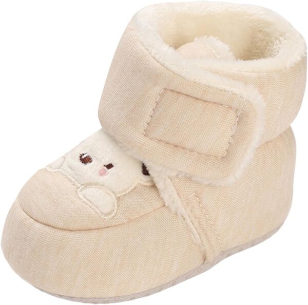 SRTUMEY Toddler Children Winter Snow Boots Kids Fur Lined Ankle Windproof Shoes Baby Boys Girls Winter Boots for Toddler Children UK,Water-resistant Outdoor School Booties - Image 2