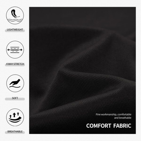 Mens Polo Shirts Casual Solid Color Long Sleeve T-Shirt Golf Tops - Image 5