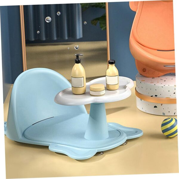 TOBBOMEY Child Bath Seat Baby Tub Chair Strong Suction Cups Comfortable Bathing Great Baby Shower Birthday Green - Image 2