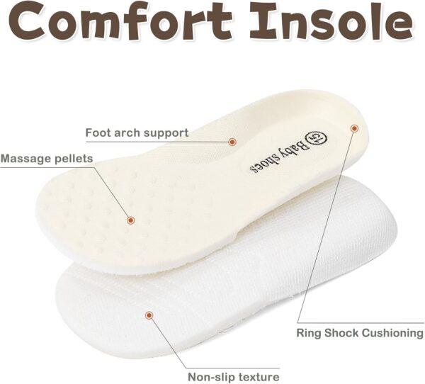 MASOCIO Baby Boy Girl First Walking Shoes Infant Toddler Trainers Rubber Anti-Slip Prewalker Shoes - Image 6