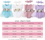 QUNERY Newborn Girl Outfits Ruffled Sleeveless Flower Romper Summer Dress with Headband Clothes Sets - Image 7
