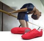 Kids Jazz Boots Split Sole Girls Dance Shoes with Laces Canvas Solid Color Slip On Boys Trainers High Top Soft Sole Breathable Ballet Dancing Sneakers - Image 5