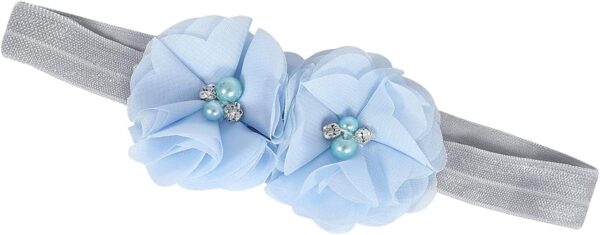 Eledobby Baby Girls Tutu Skirt with Diaper Cover 2 Pieces Newborn Pleated Tulle Skirts Headband Set Layered Bloomers Toddler Clothes for Birthday Photography Blue 0-6 Months (A01402-Blue-S-EUK11) - Image 7