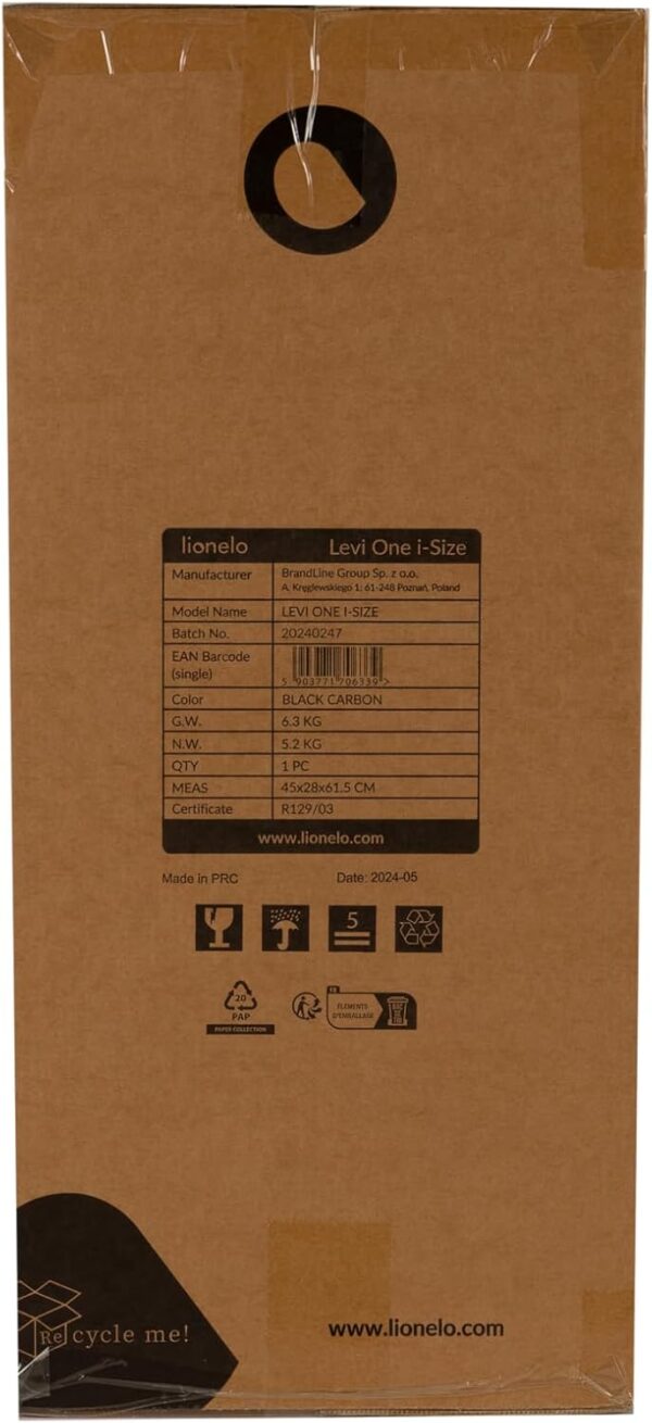 Lionelo Levi Adjustable Car Seat for 9-36kg Transforms with Your Child from Infant to 12 Years, Multi-Level Headrest & Insert Options, Enhanced Side Protection, Easy Install & Wash (ONE, Carbon) - Image 12