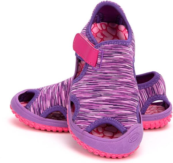 Hitmars Boys Sandals Open Toe Girls Sandals Sports Summer Kids Trekking Shoes Breathable Beach Pool Camouflage Knit Blue Pink Purple Size 4-12 UK Child - Image 5