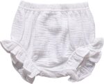 De feuilles Kids Baby Girls Summer Shorts Elastic Waist Bloomers Short Pants with Self-Tie Bowknot Decor