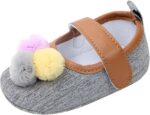 Baby Shoes 6-12 Months Boys Single Shoes Casual Shoes Soft Sole Non-Slip Children's Shoes First Walking Shoes Indoor Christening Shoes Toddler Shoes Girls Baby Shoes Loafers, Grey (grey 1), 12