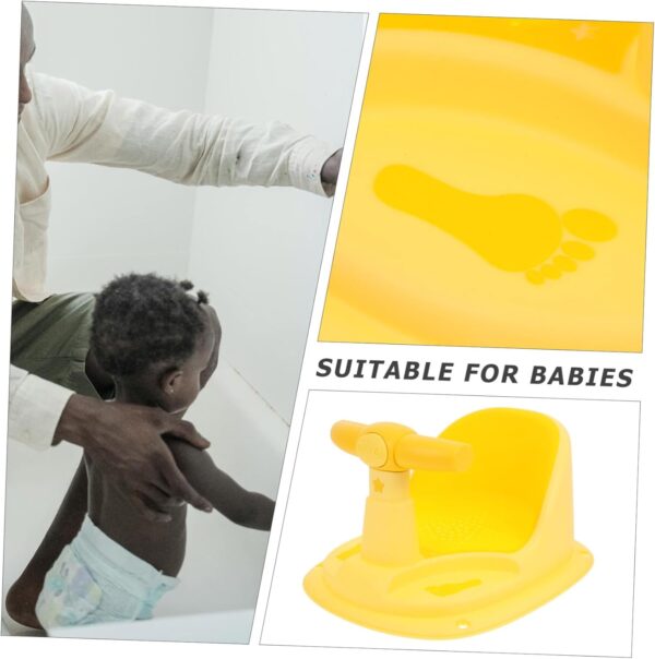 GARVALON Baby Bath Seat Secure Sturdy Bathing Chair Toddler Shower Seat for Bathing - Image 5