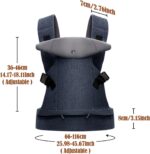 IULONEE Baby Carriers from Newborn Ergonomic Toddlers Carrier Front & Back Carry Baby Holder Carrier Sling for Toddlers 3-36 Months (3-15kg) Dark Blue - Image 2