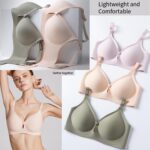 ZUMIY Nursing Maternity Bra Ultra Smooth, Seamless Pregnancy Breastfeeding Bra with Thin Cup Removable Pads, Natural Shape, Sleep Nursing Bralette - Image 7