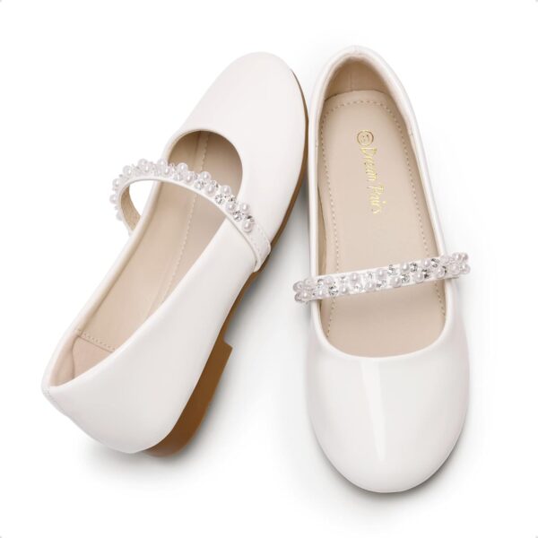 DREAM PAIRS Girls Flower Girl Dress Shoes Sparkling and Comfortable Flat Shoes for Girls to Slip On Wedding Party - Image 5