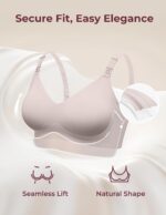 momcozy Nursing Bras for Breastfeeding, YN21 Seamless Ultra Comfort Maternity Bra, Natural Shape, Pregnancy Sleep Bralette - Image 3