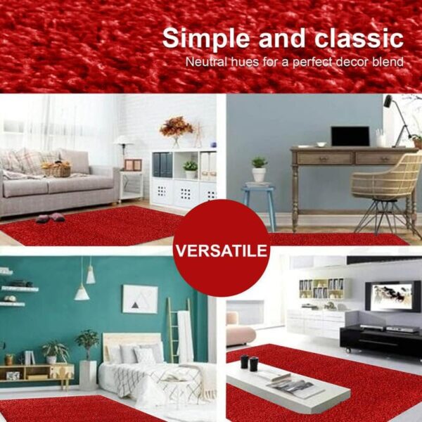 Dream Shaggy Rugs - Large Fluffy Area Rug Carpet Non-Slip Soft Modern Indoor Shaggy Floor Rug for Living Room, Bedroom, Hallway, Lounge – (Red, 120x170 cm) - Image 6