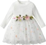 Tearfuty Baby Girl Clothes Dress Long Sleeve Mesh Tulle Dress
