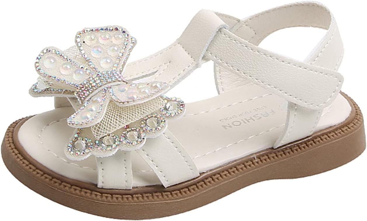 614YywKU29L._AC_SL1500_.jpg ROLAQDK Toddler Girls Shoes Size 6 Girls Dress Shoes Butterfly Rhinestones Party Wedding Princess Daily Wear for Toddler To Big Kids Sandal Size 13 Water Shoe Toddler Girl Toddler Shoes Size 5 Girls - Image 1