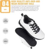 Showudesigns Boys Girls Shoes Kids Sneakers Lightweight Lace up Black - Image 7