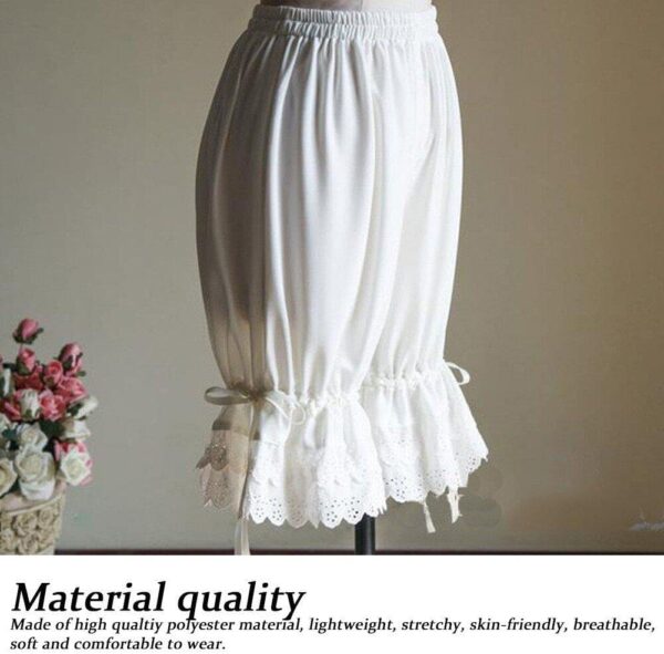 Women Bloomer Victorian Steampunk Bloomers for Girls Lolita Ruffled Lace Pumpkin Short Pantaloons Underdress - Image 2
