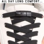 TEEZY No Tie Shoe Laces for Trainers | Premium Elastic Weave & Quick Lock Buckle | Flat Shoe Laces For Adults & Kids | Elastic Shoelaces Black White Laces No Tie | ORIGINAL - Image 5