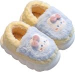 SRTUMEY Toddler Girls Slippers Boys Toddler Fluffy Home Slippers Winter Warm Indoor Cute Animal Cartoon Home Shoes Plush Full Wrapped Home Slippers