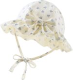 XIAOHAWANG Baby Girl Sun Hat Embroidered Flowers Toddler Bucket Hats Summer Cap for Infant Girls