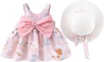 MAMIMAKA Toddler Baby Girl Sleeveless Bow Princess Dress Cute Sweet Floral Sundress for 3M-3Y